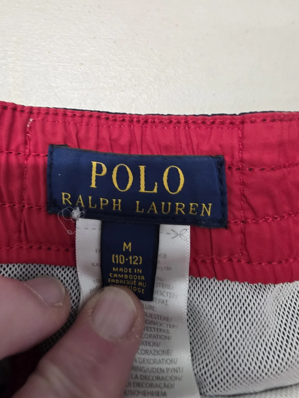 Polo Ralph Lauren Boys Swim Shorts BIG Pony Logo Boys size M 10/12 Navy